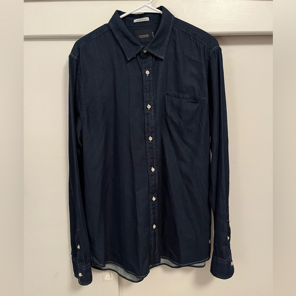 NWOT Scotch and Soda | Denim button-down dress shirt